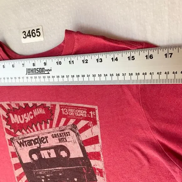 Wrangler Big Kid’s Short Sleeve T-shirt Size M, Red, Music Mania Greatest Hits - Picture 2 of 8